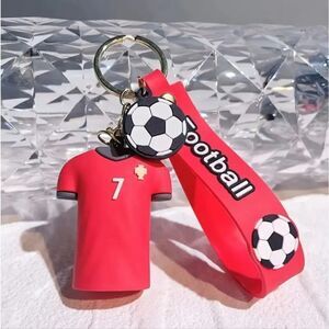 3 for 26 - Soccer/Football Ball Shirt Charm Keychain 